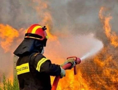 Φωτιά ξέσπασε κοντά σε κατοικίες στη Διώνη του Δήμου Ραφήνας - Πικερμίου (φωτό)